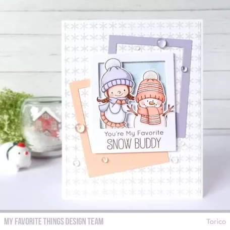 Gumibélyegző Simple Snowflakes Background / MFT Clear Stamps (1 csomag)