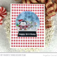   Gumibélyegző Simple Snowflakes Background / MFT Clear Stamps (1 csomag)