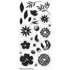 Szilikonbélyegző Brushstroke Blooms / MFT Clear Stamps (1 csomag)
