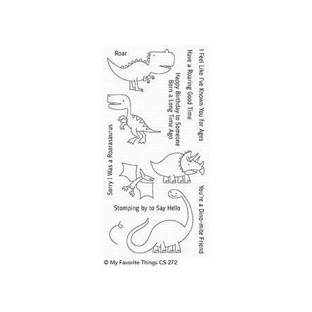 Szilikonbélyegző , Delightful Dinosaurs / MFT Clear Stamps (1 csomag)