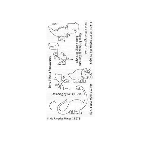 Szilikonbélyegző Delightful Dinosaurs / MFT Clear Stamps (1 csomag)