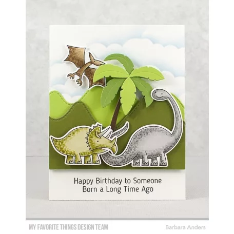 Szilikonbélyegző Delightful Dinosaurs / MFT Clear Stamps (1 csomag)