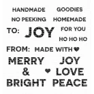 Szilikonbélyegző , Holiday Tag Talk / MFT Clear Stamps (1 csomag)