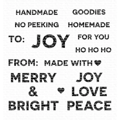 Szilikonbélyegző , Holiday Tag Talk / MFT Clear Stamps (1 csomag)