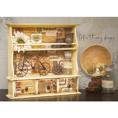 Transzfer fólia 22"X32", Vintage Cigar Box / Re-Design with Prima Decor Transfers (1 csomag)