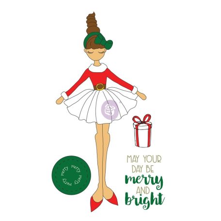 Gumibélyegző , Merry Doll / Prima Marketing Cling  Stamp (1 csomag)