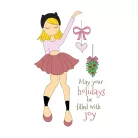 Gumibélyegző , Joy Doll / Prima Marketing Cling  Stamp (1 csomag)