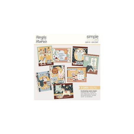 Üdvözlőlap készlet , Simple Cards Kit / Simple Stories Boho Baby (1 csomag)