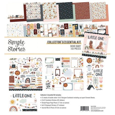 Papírkészlet 12" (30 cm), Collector's Essential Kit / Simple Stories Boho Baby (1 csomag)
