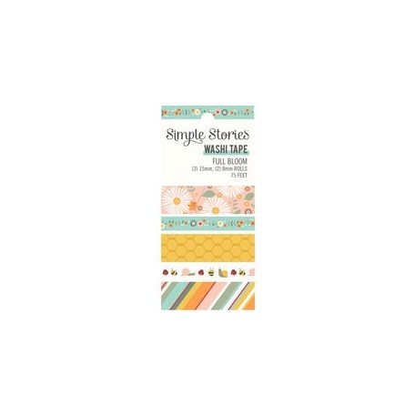Dekorációs ragasztószalag , Washi Tape / Simple Stories Full Bloom (5 db)