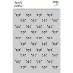   Stencil 6" (15 cm), Bees / Simple Stories Full Bloom (1 db)