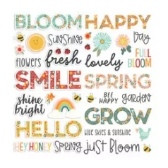 Matrica , Foam Stickers / Simple Stories Full Bloom (2 ív)