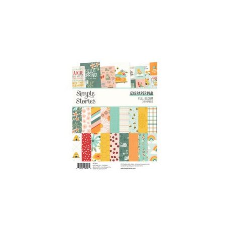 Papírkészlet 6"x8", Paper Pad / Simple Stories Full Bloom (24 lap)