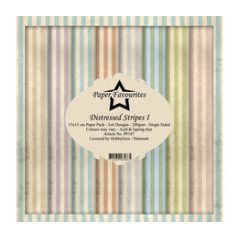   Papírkészlet 6" (15 cm), Distressed Stripes I / Simple and Basic Paper Pack (24 ív)