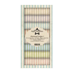   Papírkészlet 10x21 cm, Distressed Stripes I / Simple and Basic Slim Paper Pack (24 ív)