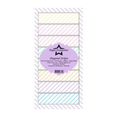   Papírkészlet 10x21 cm, Diagonal Stripes / Simple and Basic Slim Paper Pack (24 ív)
