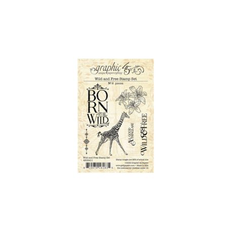 Szilikonbélyegző , Wild & Free / Graphic 45 Stamp Set (1 csomag)