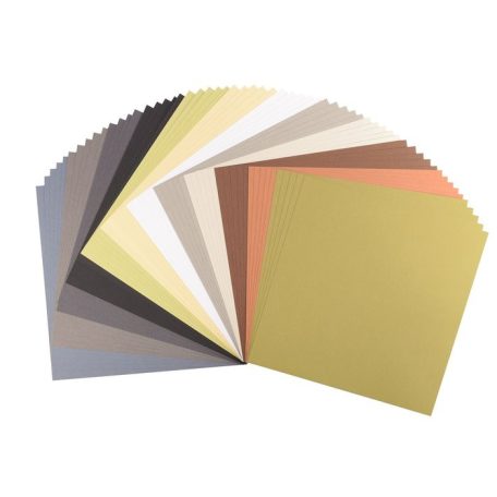 Alapkarton - sima felület 12" (30 cm), Earth tones / Cardstock smooth paper (60 ív)