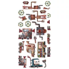   Craft O'Clock Kivágóív Robots Adventures / Extras to cut mirror printMixed Media (1 csomag)