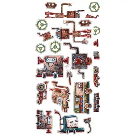 Craft O'Clock Kivágóív Robots Adventures / Extras to cut mirror printMixed Media (1 csomag)