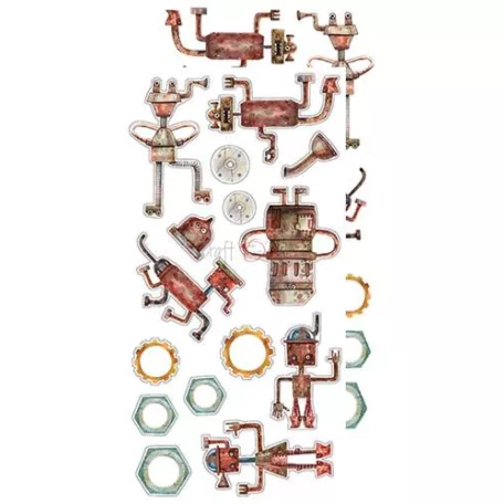 Craft O'Clock Kivágóív Robots Adventures / Extras to cut mirror printMixed Media (1 csomag)