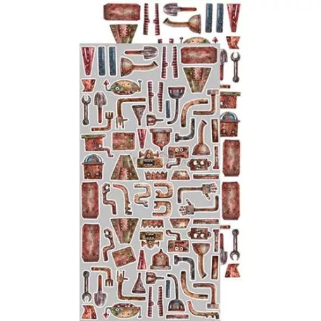 Craft O'Clock Kivágóív Robots Adventures / Extras to cut mirror printMixed Media (1 csomag)