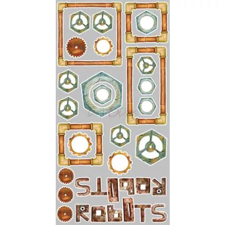 Craft O'Clock Kivágóív Robots Adventures / Extras to cut mirror printMixed Media (1 csomag)