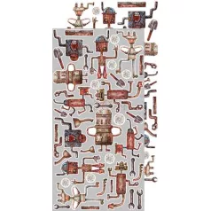   Kivágóív , Robots Adventures Extras to cut mirror print/ Craft O'Clock Mixed Media (1 csomag)