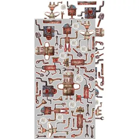 Kivágóív , Robots Adventures Extras to cut mirror print/ Craft O'Clock Mixed Media (1 csomag)