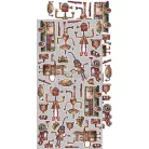 Kivágóív , Robots Adventures Extras to cut mirror print/ Craft O'Clock Mixed Media (1 csomag)