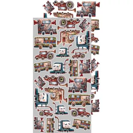 Kivágóív , Robots Adventures Extras to cut mirror print/ Craft O'Clock Mixed Media (1 csomag)