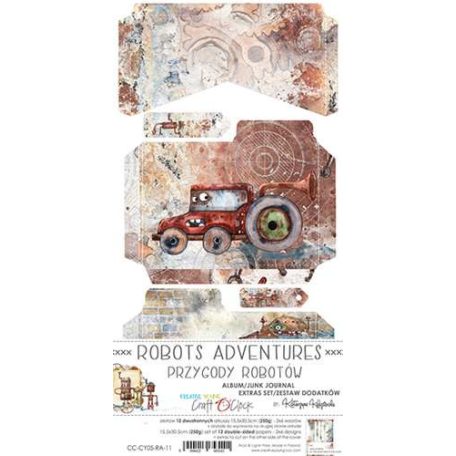 Junk Journal Set , Robots Adventures / Craft O'Clock Mixed Media (1 csomag)