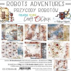   Papírkészlet 8" (20 cm), Robots Adventures / Craft O'Clock Paper Collection Set (1 csomag)
