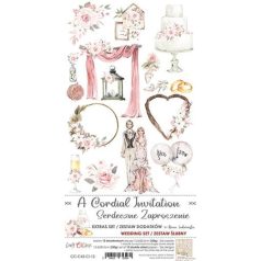   Kivágóív , Wedding Set A Cordial Invitation Extras to cut mirror print/ Craft O'Clock Mixed Media (1 csomag)