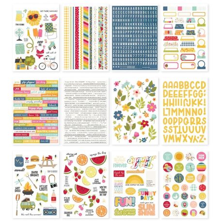 Matrica , Sticker Book / Simple Stories Summer Lovin' (12 ív)