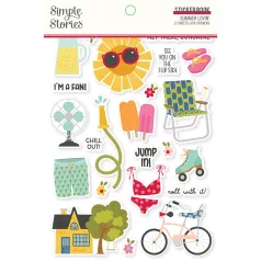   Matrica , Sticker Book / Simple Stories Summer Lovin' (12 ív)