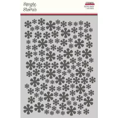   Stencil 6"x8", Retro Daisy / Simple Stories Summer Lovin' (1 db)