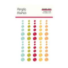   Díszítőelem , Enamel Dots / Simple Stories Summer Lovin' (1 ív)