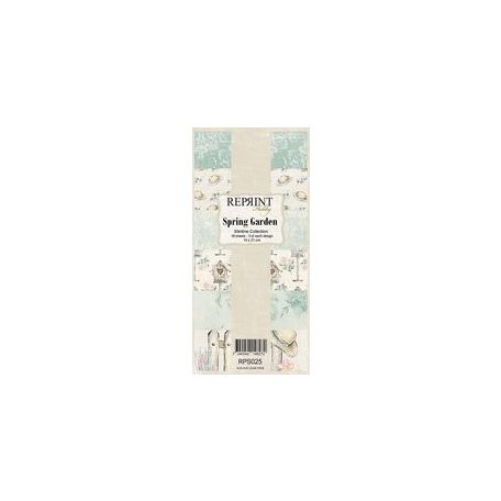 Papírkészlet 10x21 cm, Spring Garden / Reprint Slimline Paper Pack (18 ív)