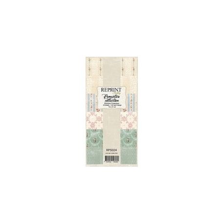 Papírkészlet 10x21 cm, Romantico / Reprint Slimline Paper Pack (18 ív)