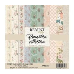   Papírkészlet 8" (20 cm), Romantico / Reprint Paper Pack (10 ív)