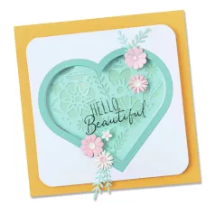   SIZZIX vágósablon bélyegzővel - Blooming Heart - Sizzix Framelits Die Set (1 csomag)