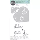SIZZIX vágósablon bélyegzővel - Blooming Heart - Sizzix Framelits Die Set (1 csomag)