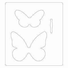 SIZZIX vágósablon - Textile Butterflies - Bigz Die (1 db)