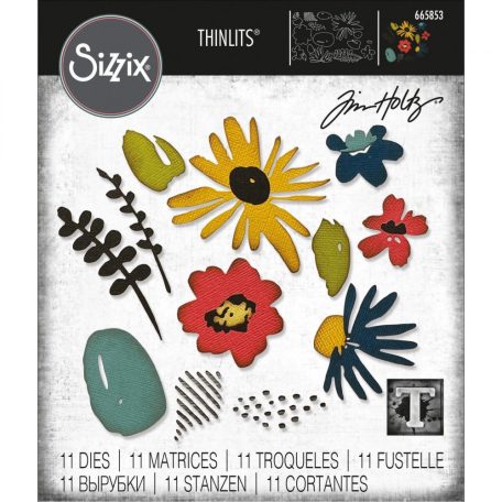 SIZZIX vágósablon, Modern Floristr Tim Holtz/ Sizzix Thinlits Die Set (1 csomag)