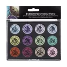 Akvarellfesték készlet 12 szín, Set 9 Frosted and Chic / Cosmic Shimmer Iridescent Watercolour Palette (1 db)
