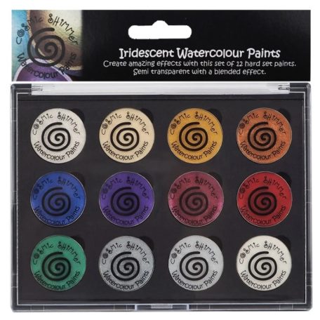 Akvarellfesték készlet 12 szín, Set 7 Christmas / Cosmic Shimmer Iridescent Watercolour Palette (1 db)