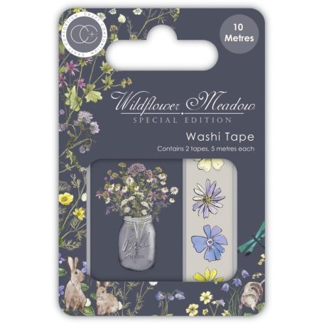 Dekorációs ragasztószalag , Washi Tape / Craft Consortium Wildflower Meadow (2 db)