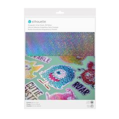   Matrica lapok - holografikus pöttyös A4, Sticker Sheets - Holographic Dot Pattern / Silhouette materials (8 ív)