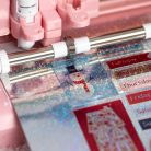 Matrica lapok - holografikus pöttyös A4, Sticker Sheets - Holographic Dot Pattern / Silhouette materials (8 ív)